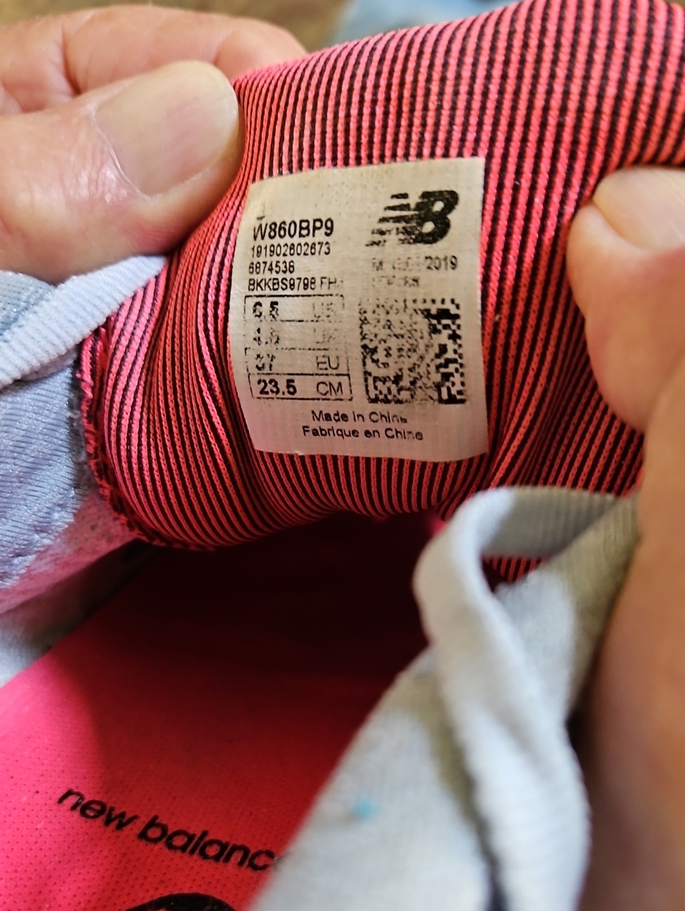 New Balance Women's Light Blue Athletic Sneakers with Pink Accents - Picture 7 of 8